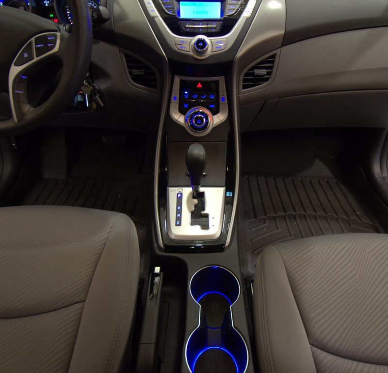 Hyundai Elantra 2011 2015 Center Console Custom Led Cup Holder Lights